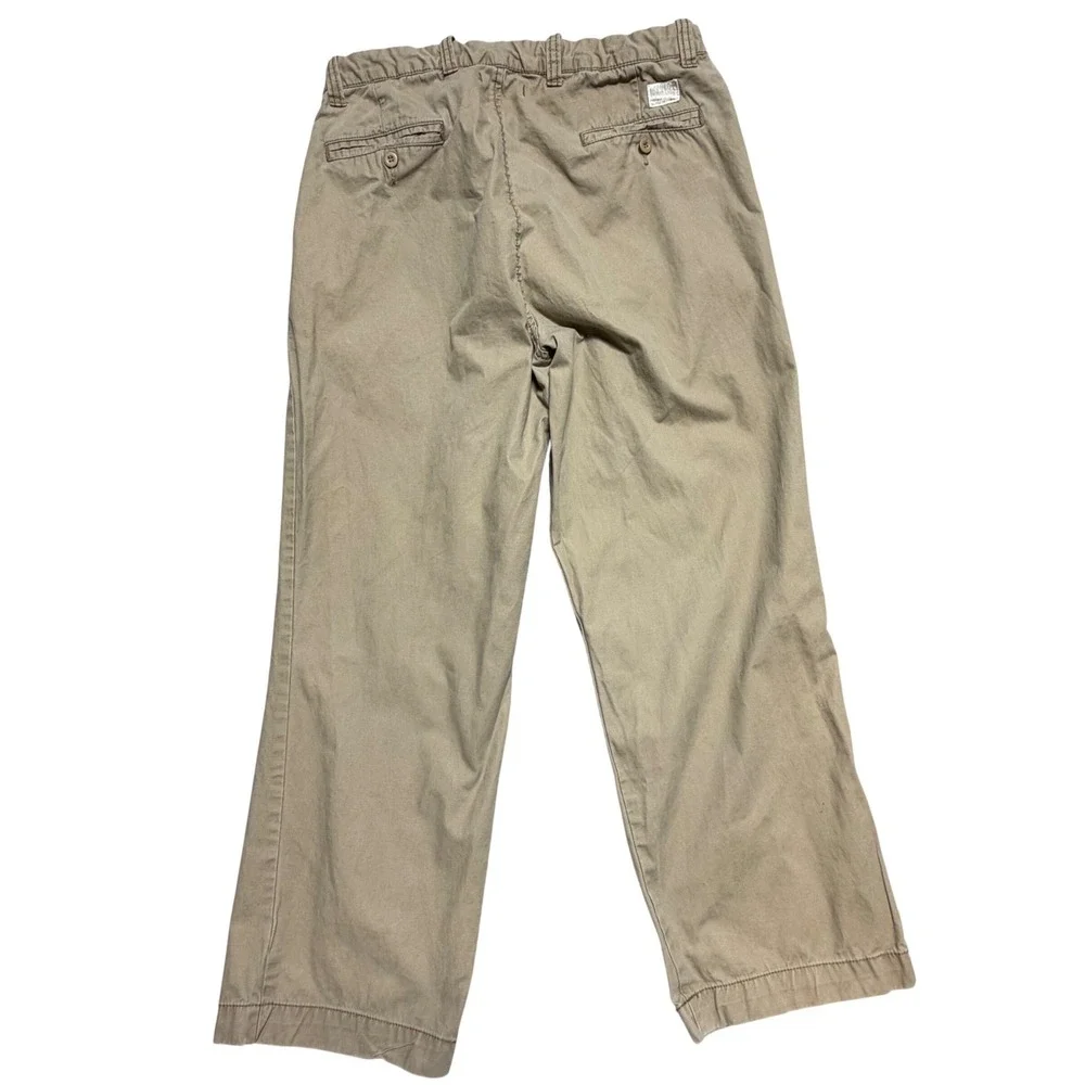 Dockers Mens D4 Relaxed Fit Khaki Chino Pants Tan Cotton W36 L30 Flat‎ Front